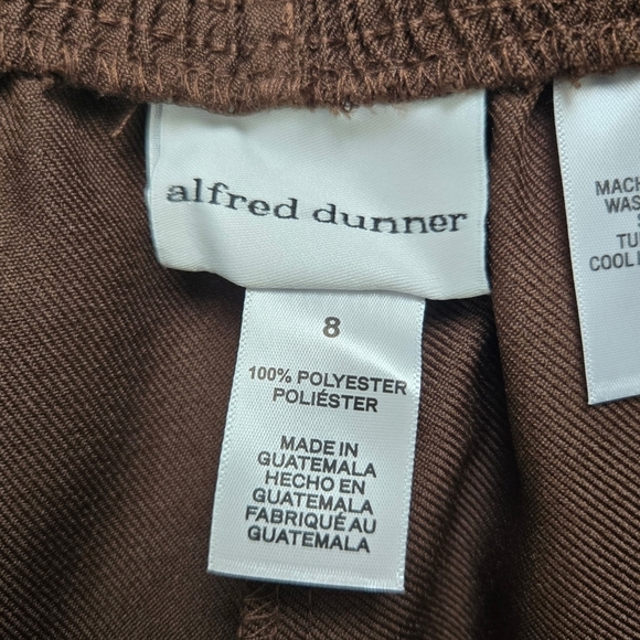 Alfred Dunner Classics Pull On Easy Pants With Pockets. Brown. Size 8. New. - Picture 7 of 8